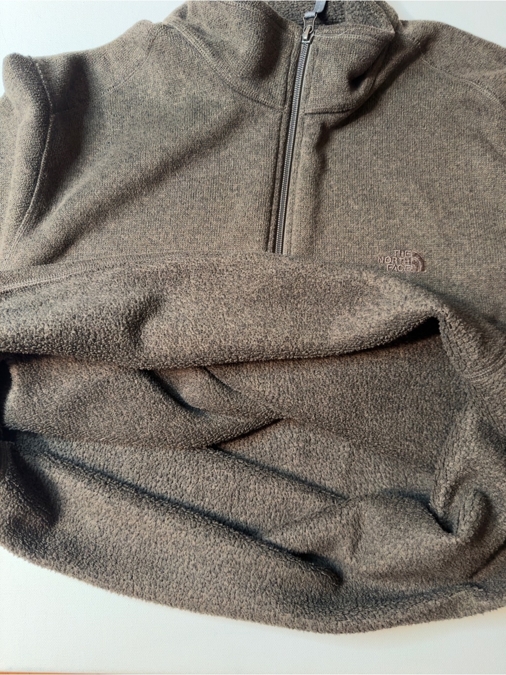 EUC Men's The North Face Men’s Half-Zip Fleece Pullover Brown Size XL (KB10) - Picture 8 of 8